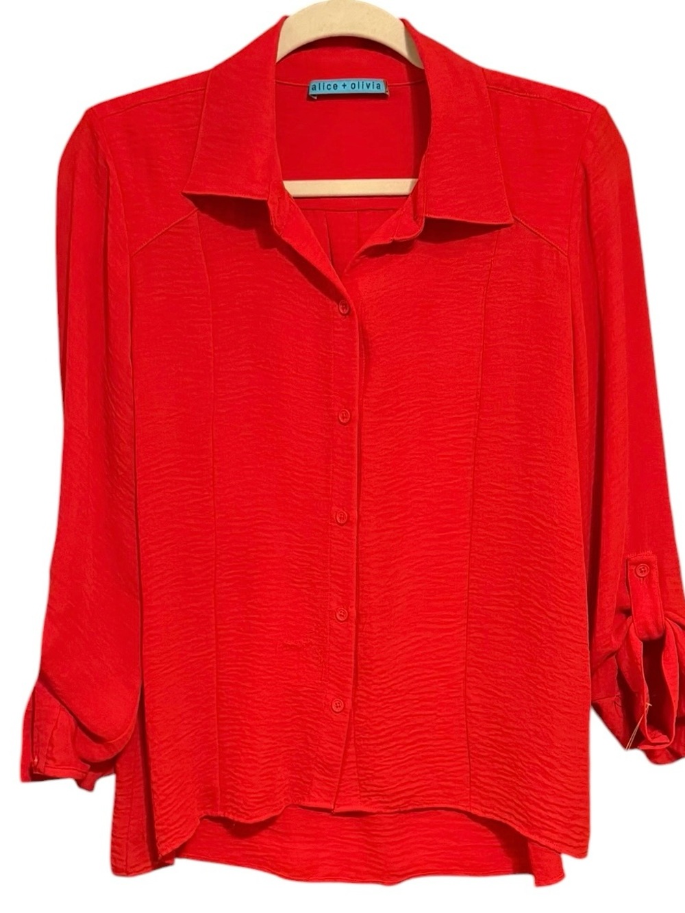 Alice & Olivia Gorgeous Shade of Red Top